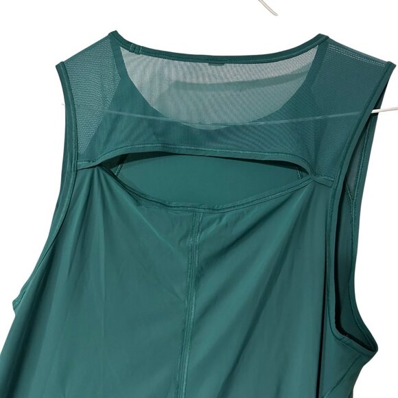 Lululemon Sculpt Tank Top Teal Lagoon Open Back Size 12 Gym Athletic Active Run - Picture 7 of 11